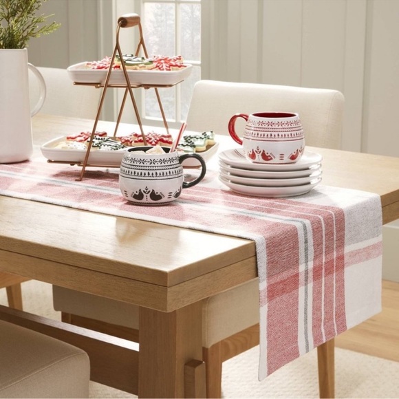 NEW- Tiered Nordic Trim Stoneware & Metal Serving Stand - Hearth & Hand™ - Picture 5 of 5